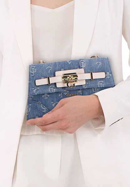 Denim Schoudertas - Middenblauw