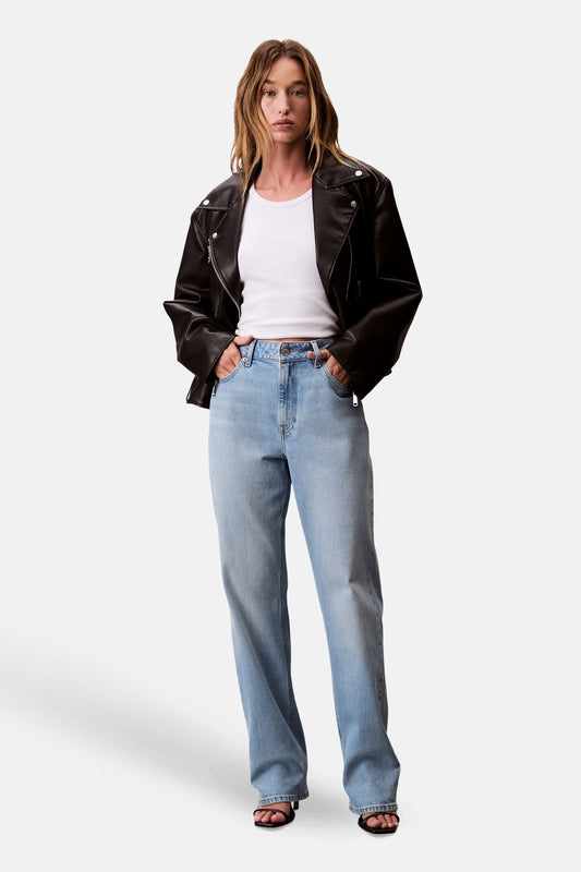 Calvin Klein Lichtblauwe Denim Rechtemodel Jeans