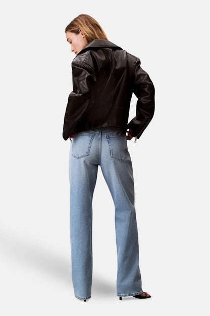 Calvin Klein Lichtblauwe Denim Rechtemodel Jeans
