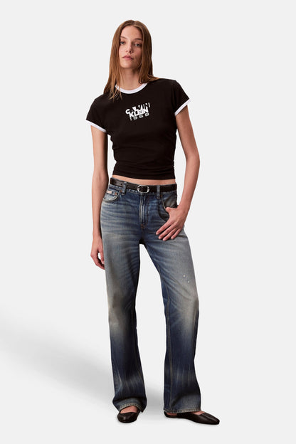 Calvin Klein Zwart T-shirt met Korte Mouwen