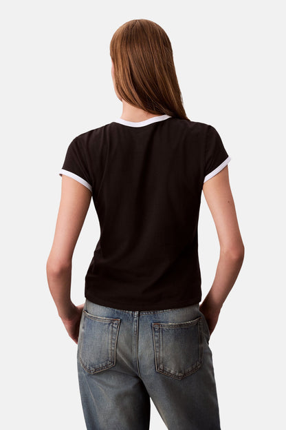 Calvin Klein Zwart T-shirt met Korte Mouwen
