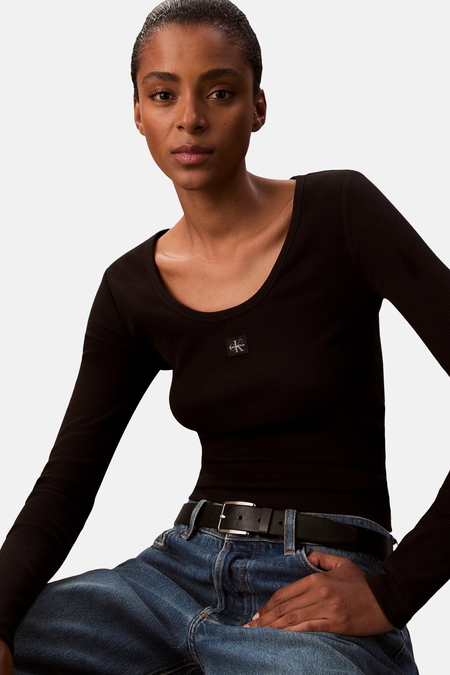 T-shirt met lange mouwen - zwart
