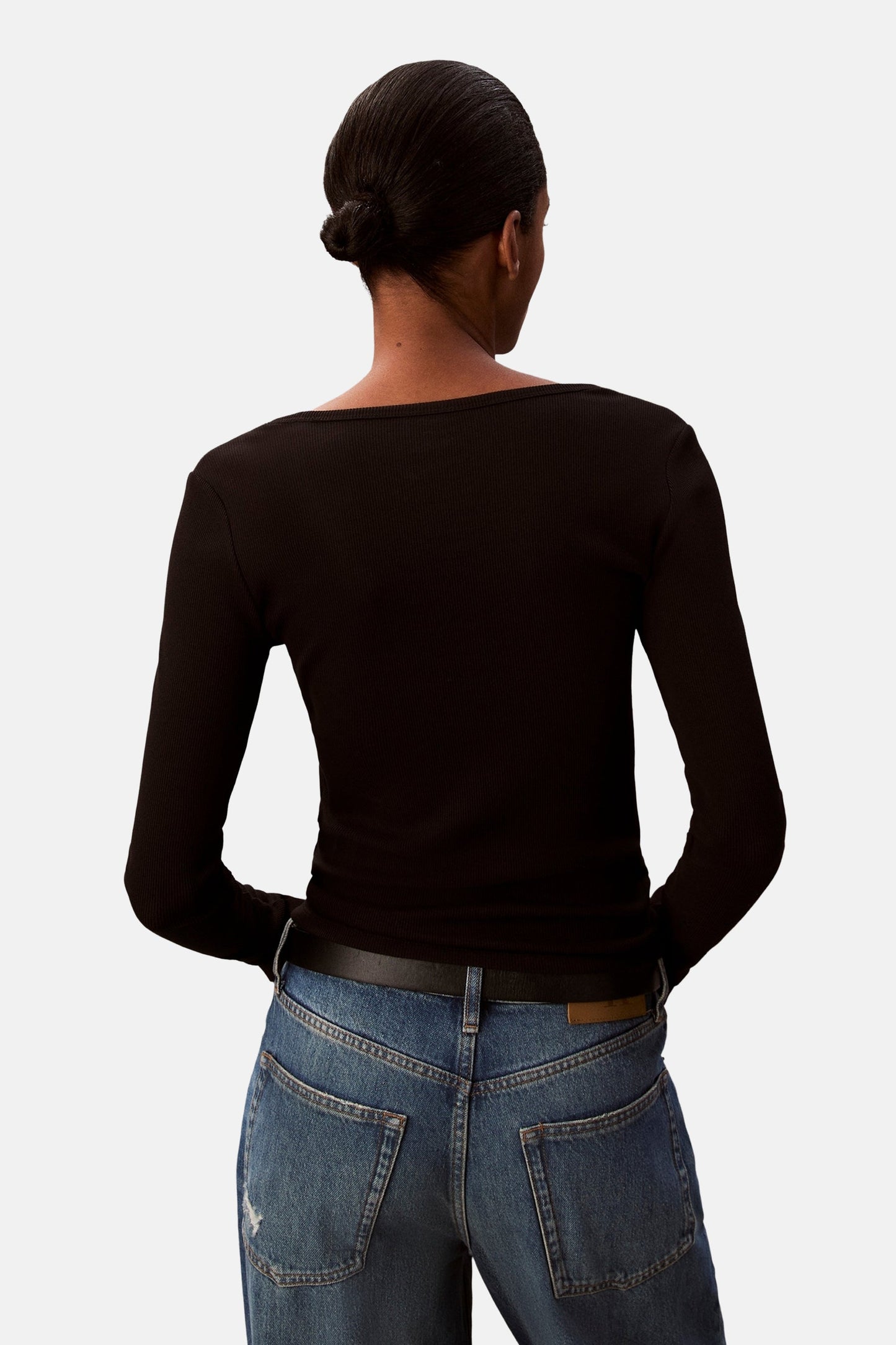T-shirt met lange mouwen - zwart
