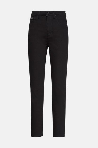 HOOG RIJ SKINNY - zwarte denim