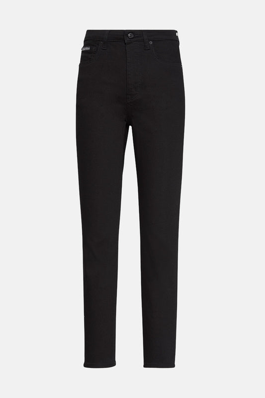 HOOG RIJ SKINNY - zwarte denim