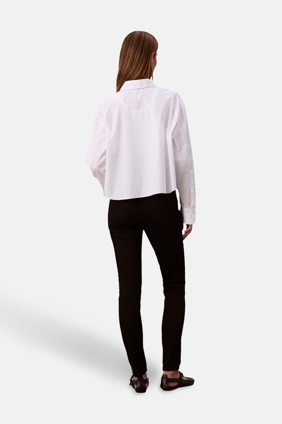HOOG RIJ SKINNY - zwarte denim
