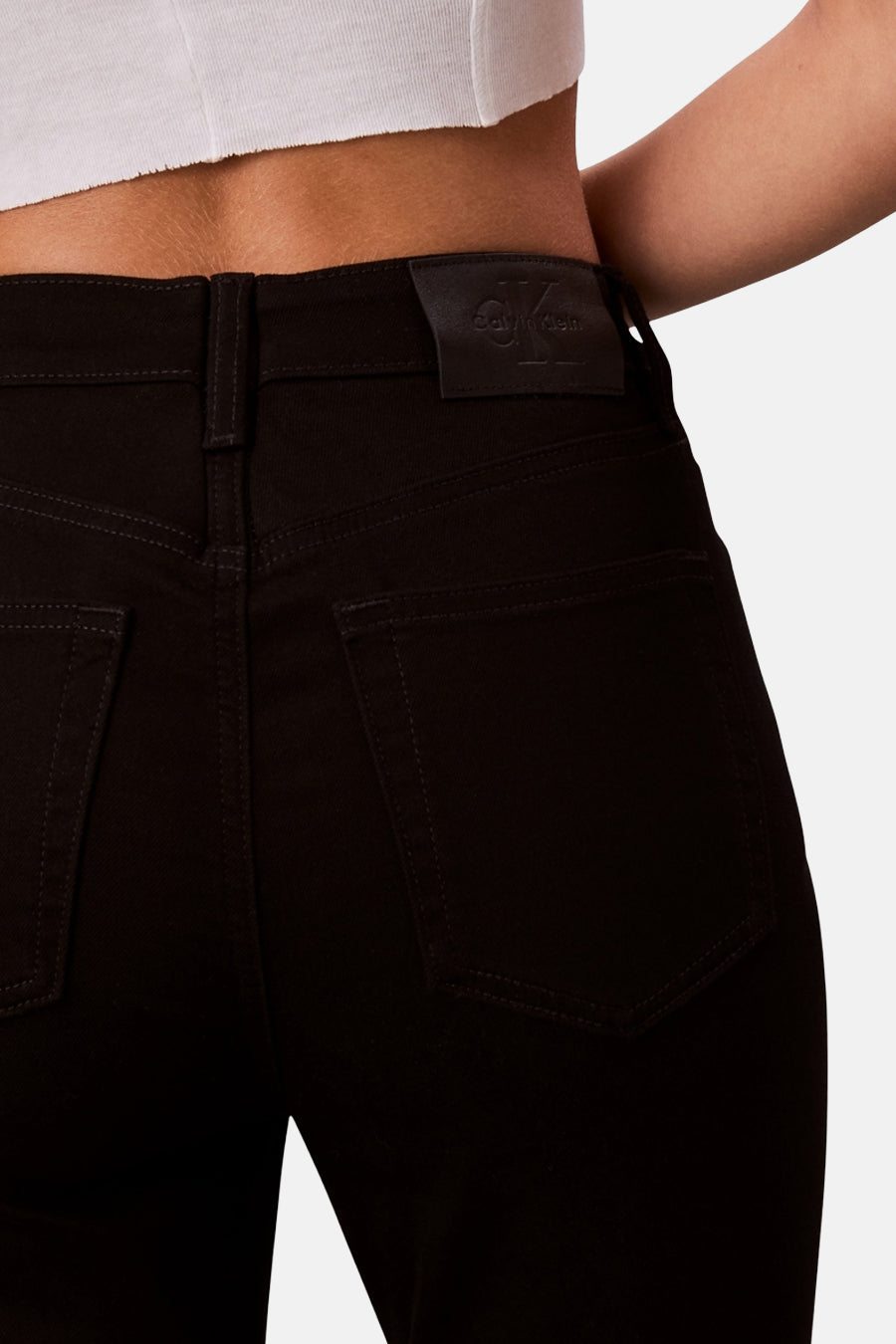 HOOG RIJ SKINNY - zwarte denim