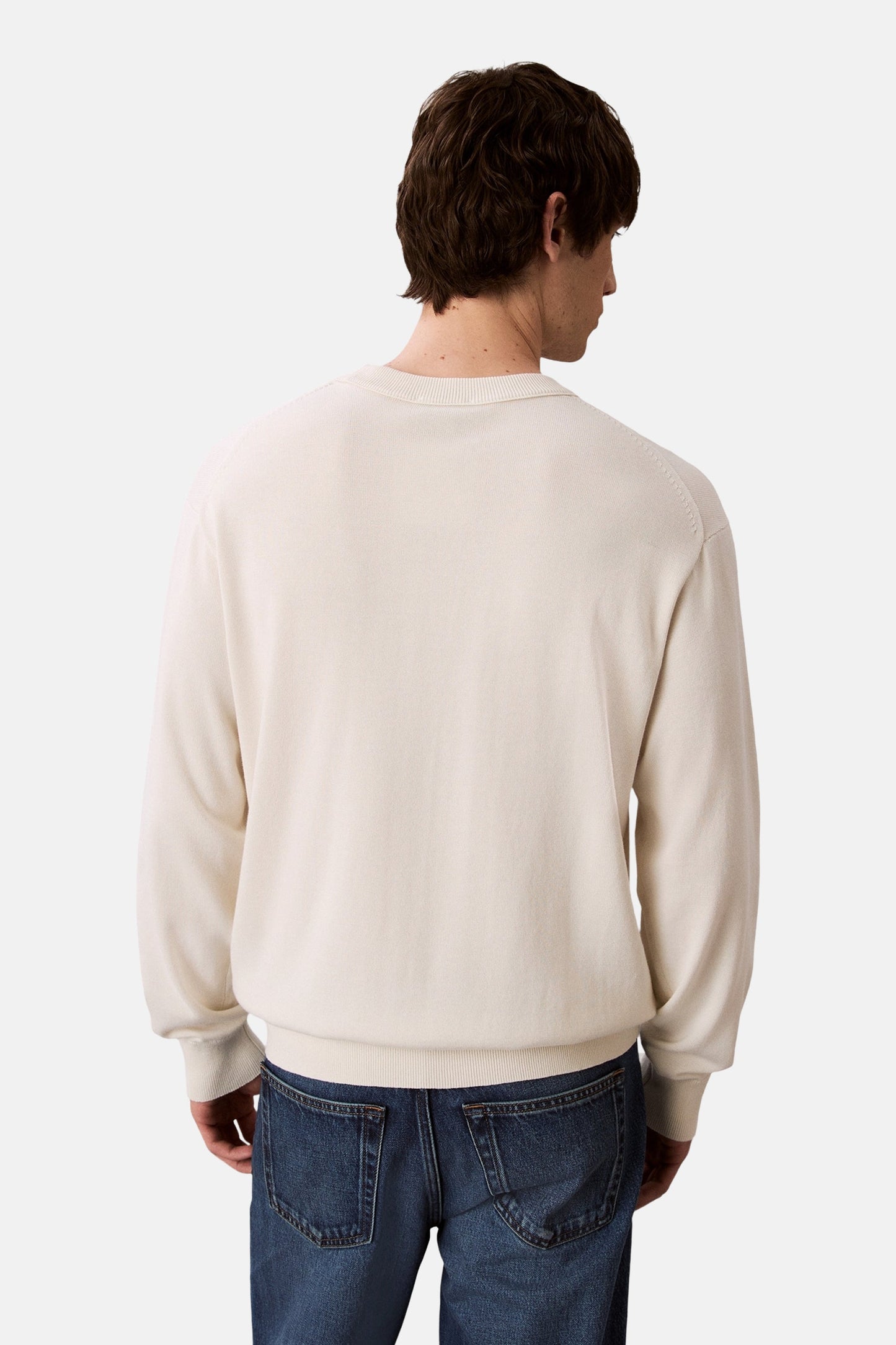 Beige Ronde Hals Sweater - Calvin Klein