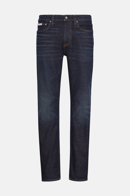 SLIM TAPER - donkerblauwe denim
