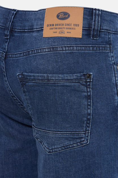 Korte Middelblauwe Denim