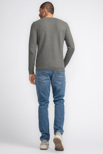 Pull met ronde hals - groen