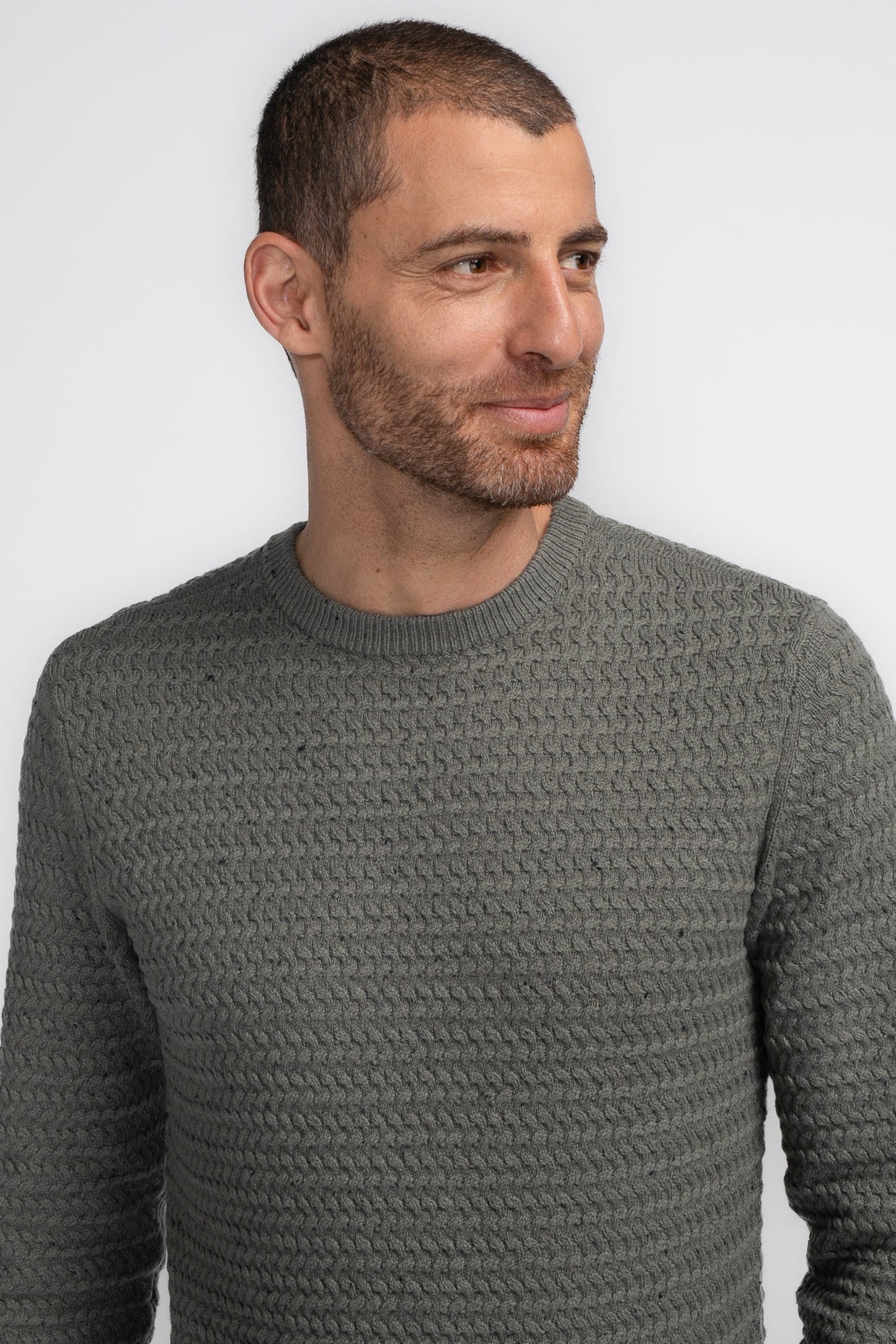 Pull met ronde hals - groen