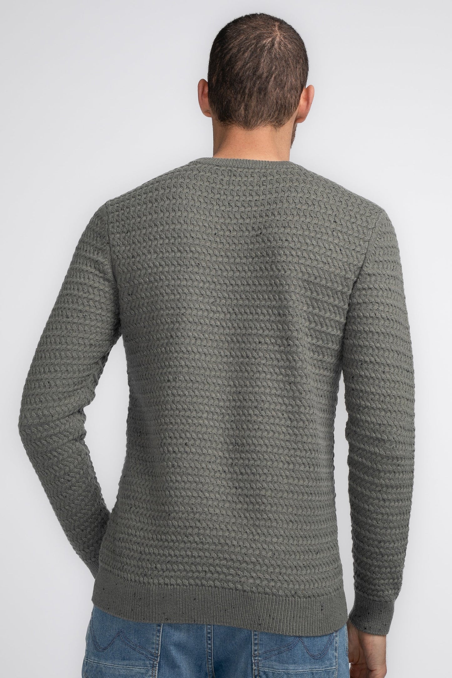 Pull met ronde hals - groen