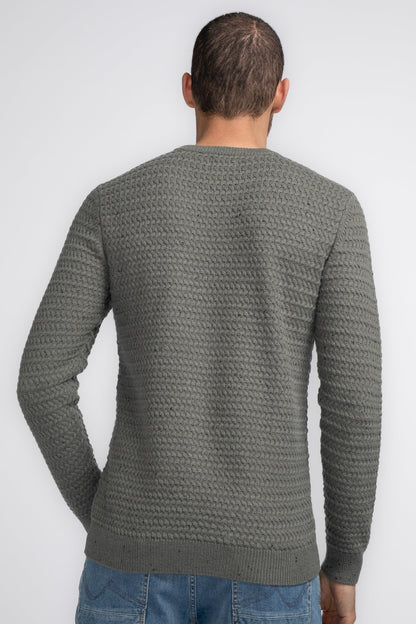 Pull met ronde hals - groen