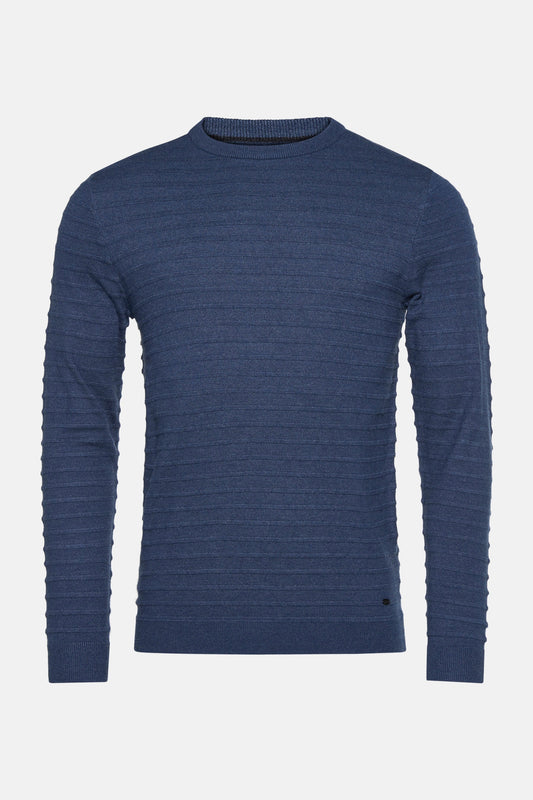 Trui met ronde hals blauw - Petrol Industries®