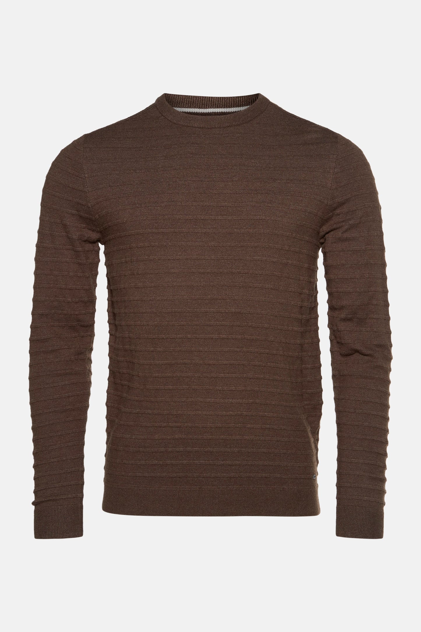 Pull met ronde hals - bruin