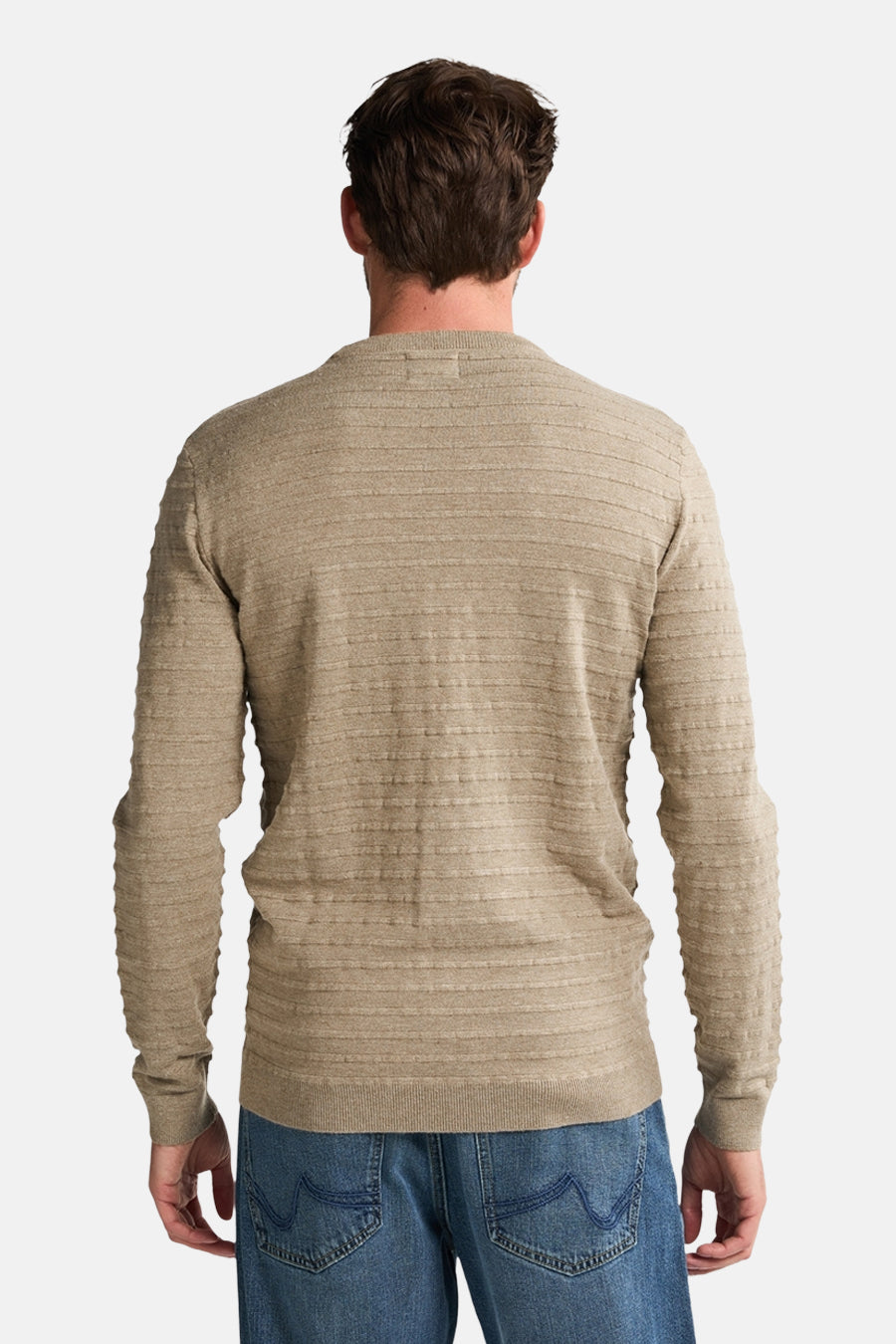 Trui met ronde hals - beige