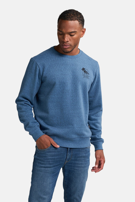 Sweater met ronde hals blauw - Petrol Industries®