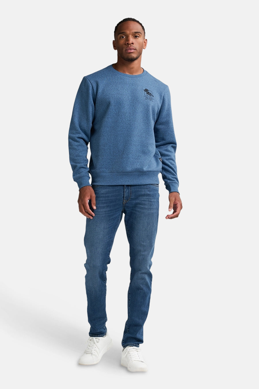 Sweater met ronde hals blauw - Petrol Industries®