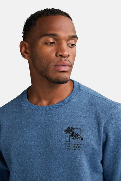 Sweater met ronde hals blauw - Petrol Industries®