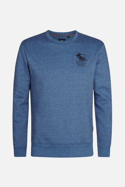 Sweater met ronde hals blauw - Petrol Industries®