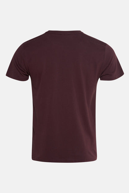Korte Mouwen T-shirt - Bordeauxkleurig