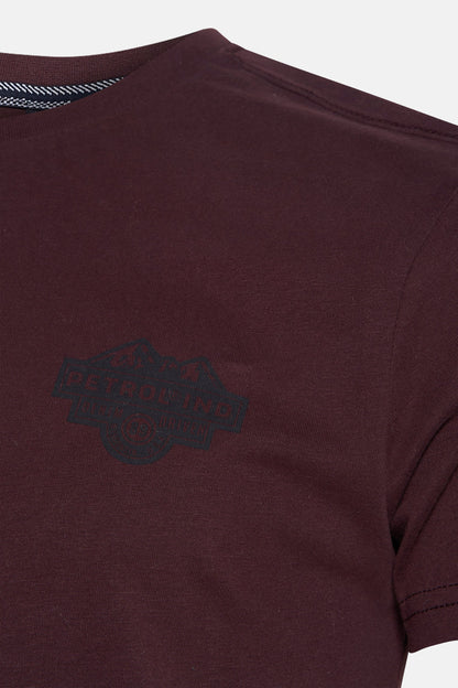Korte Mouwen T-shirt - Bordeauxkleurig