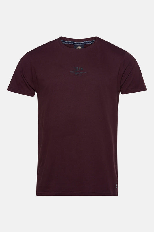 Korte Mouwen T-shirt in Bordeaux