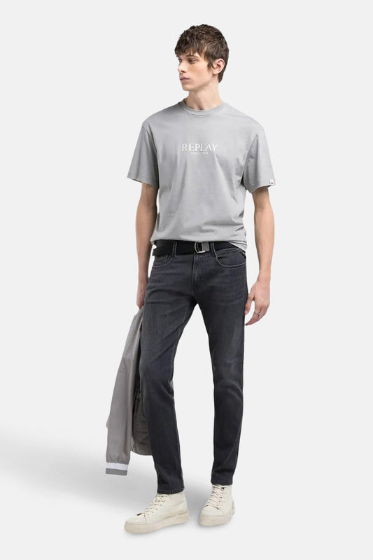 Slim fit jeans donkergrijs denim - REPLAY