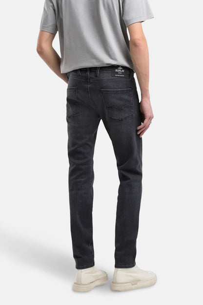 Slim fit jeans donkergrijs denim - REPLAY