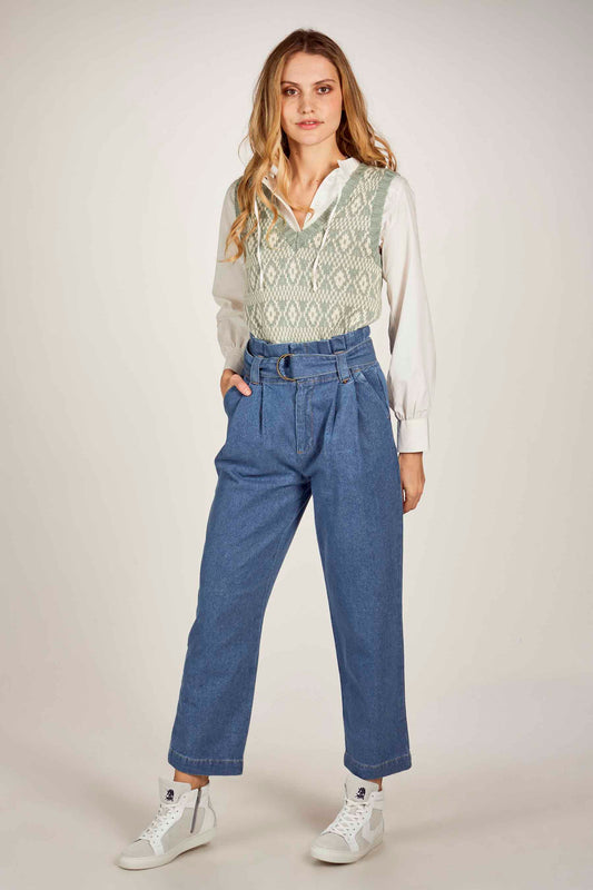 Donkerblauwe Denim Jeans