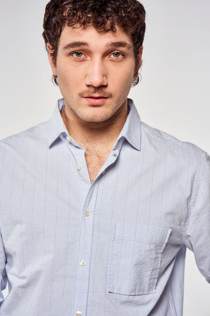 Hemd met lange mouwen - blauw
