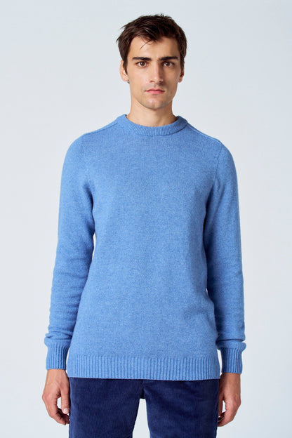 Pull met ronde hals - blauw