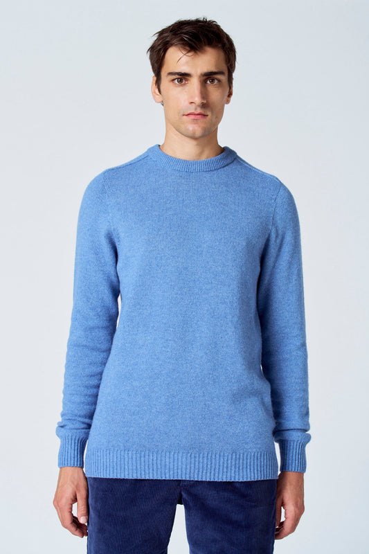 Pull met ronde hals - blauw