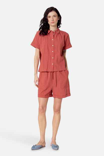 Korte Mouwen Hemd - Rood