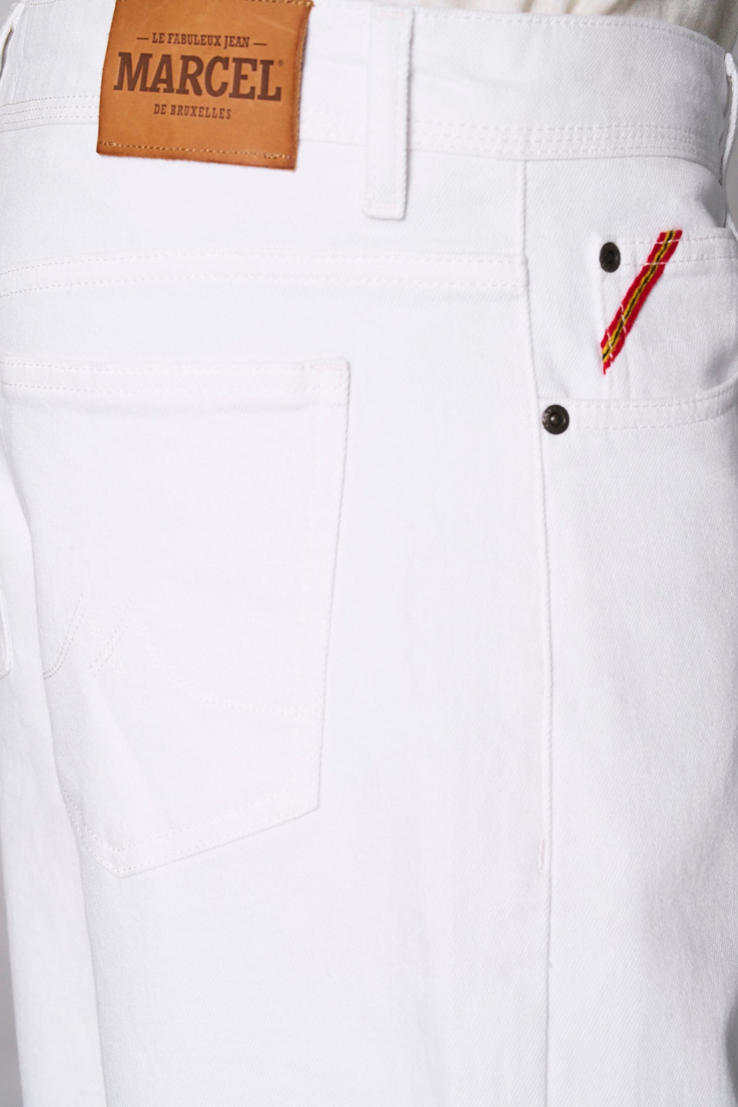 Le Fabuleux Marcel de Bruxelles Off-White Straight Leg Denim Jeans