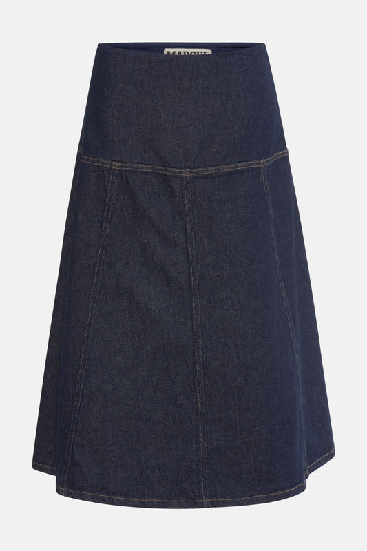 Rok (lang) donkerblauwe denim - Le Fabuleux Marcel de Bruxelles