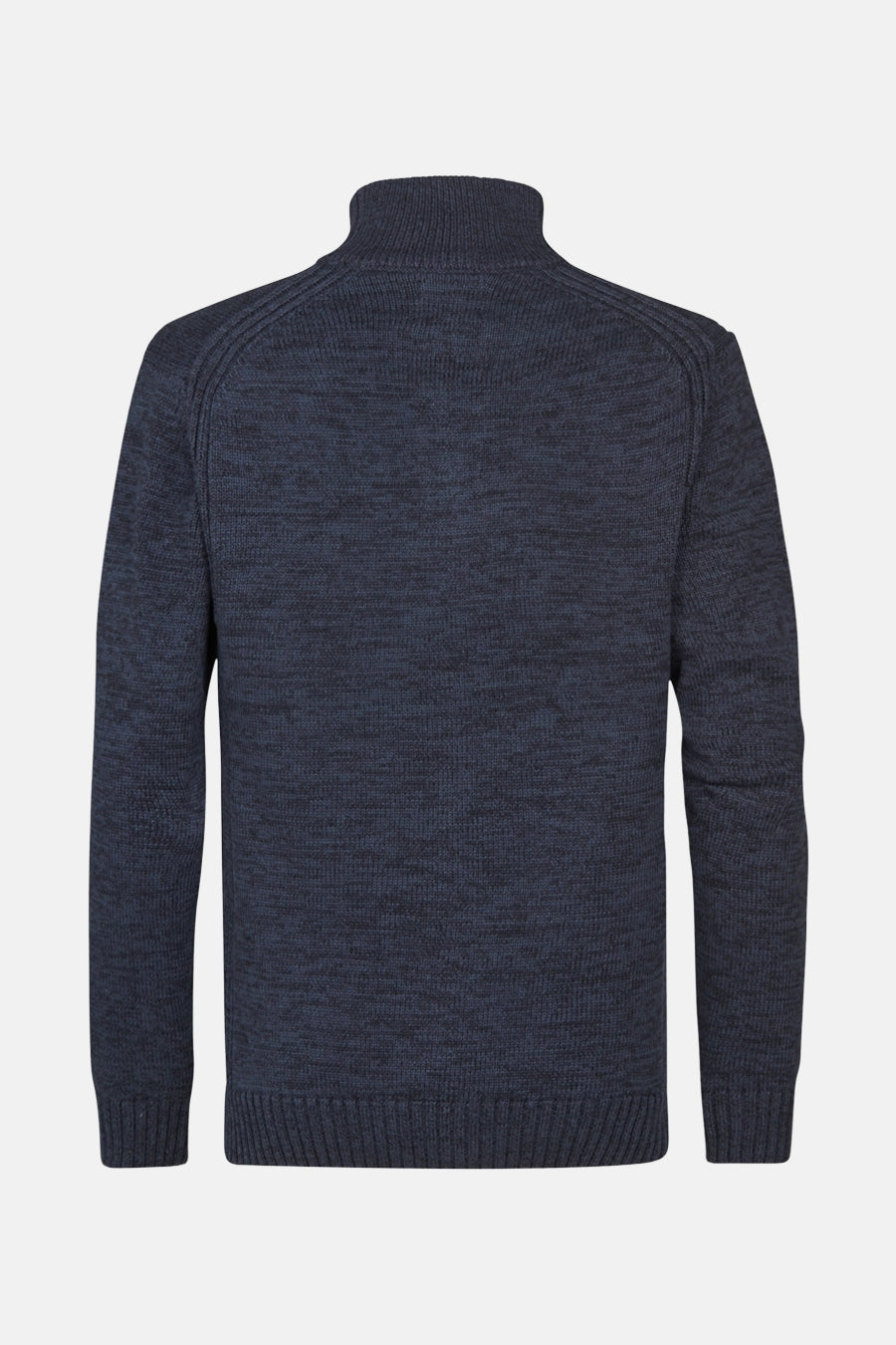 Blauwe trui met ronde hals