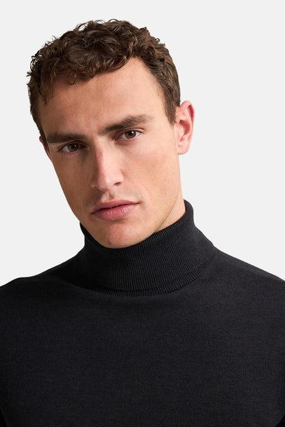 Zwarte Pullover met Rolkraag