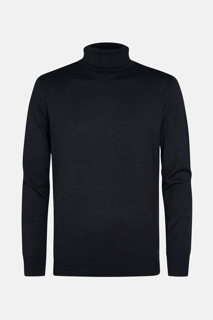 Zwarte Pullover met Rolkraag