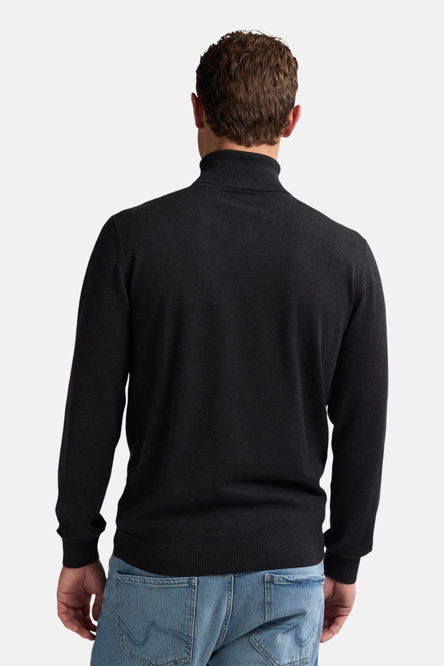 Zwarte Pullover met Rolkraag