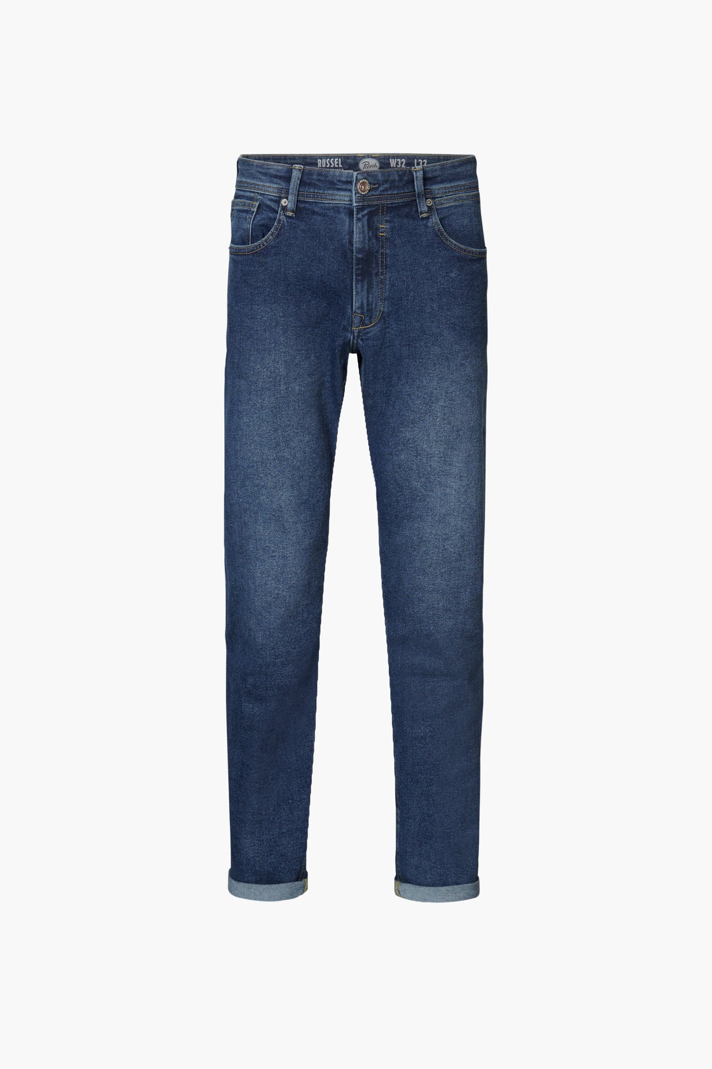 Mid Blue Denim Tapered Jeans