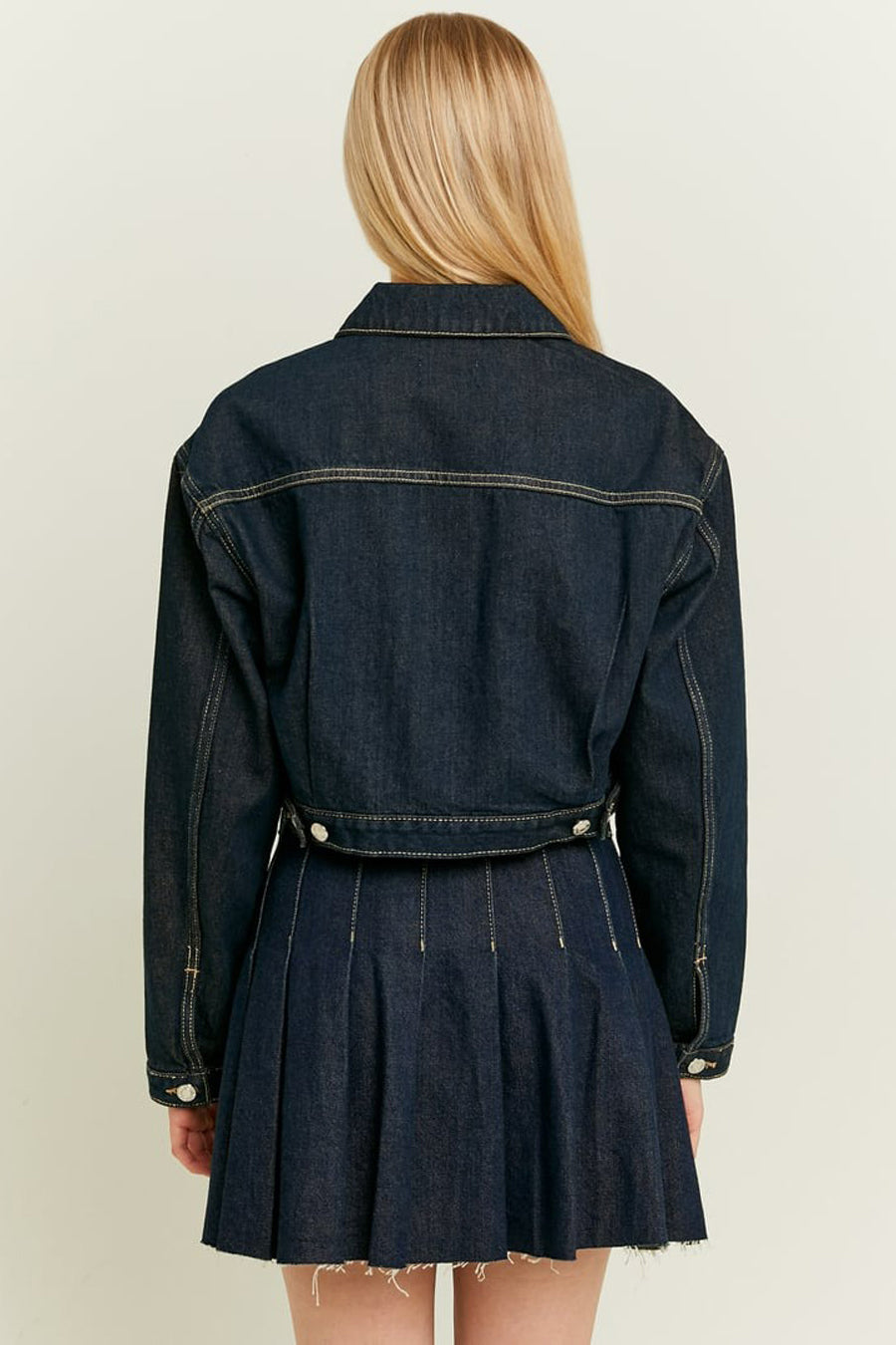 Donkerblauwe Denim Spijkerjas