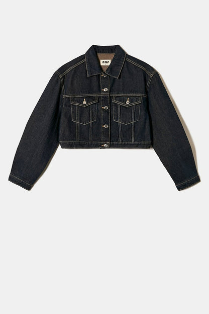 Donkerblauwe Denim Spijkerjas