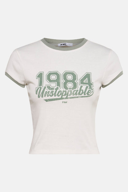 T-shirt met korte mouwen - Ecru