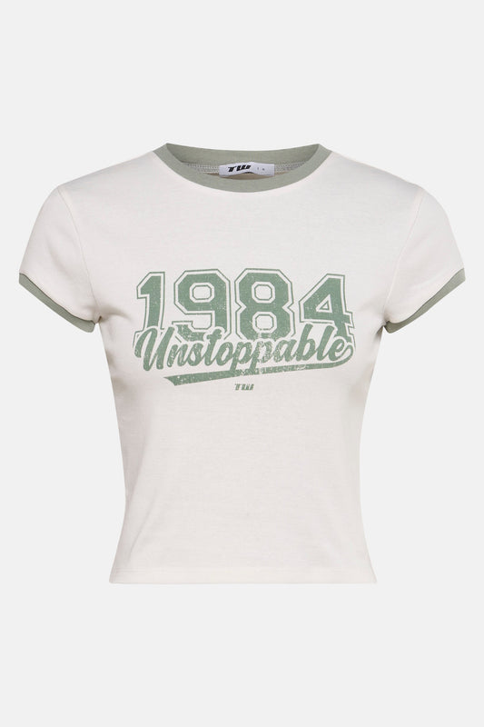 T-shirt met korte mouwen - Ecru