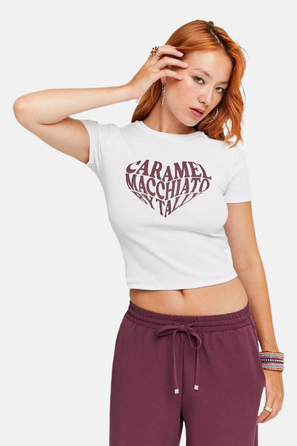 Witte T-shirt met Korte Mouwen