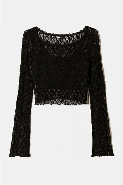 Lange Mouwen Blouse - Zwart