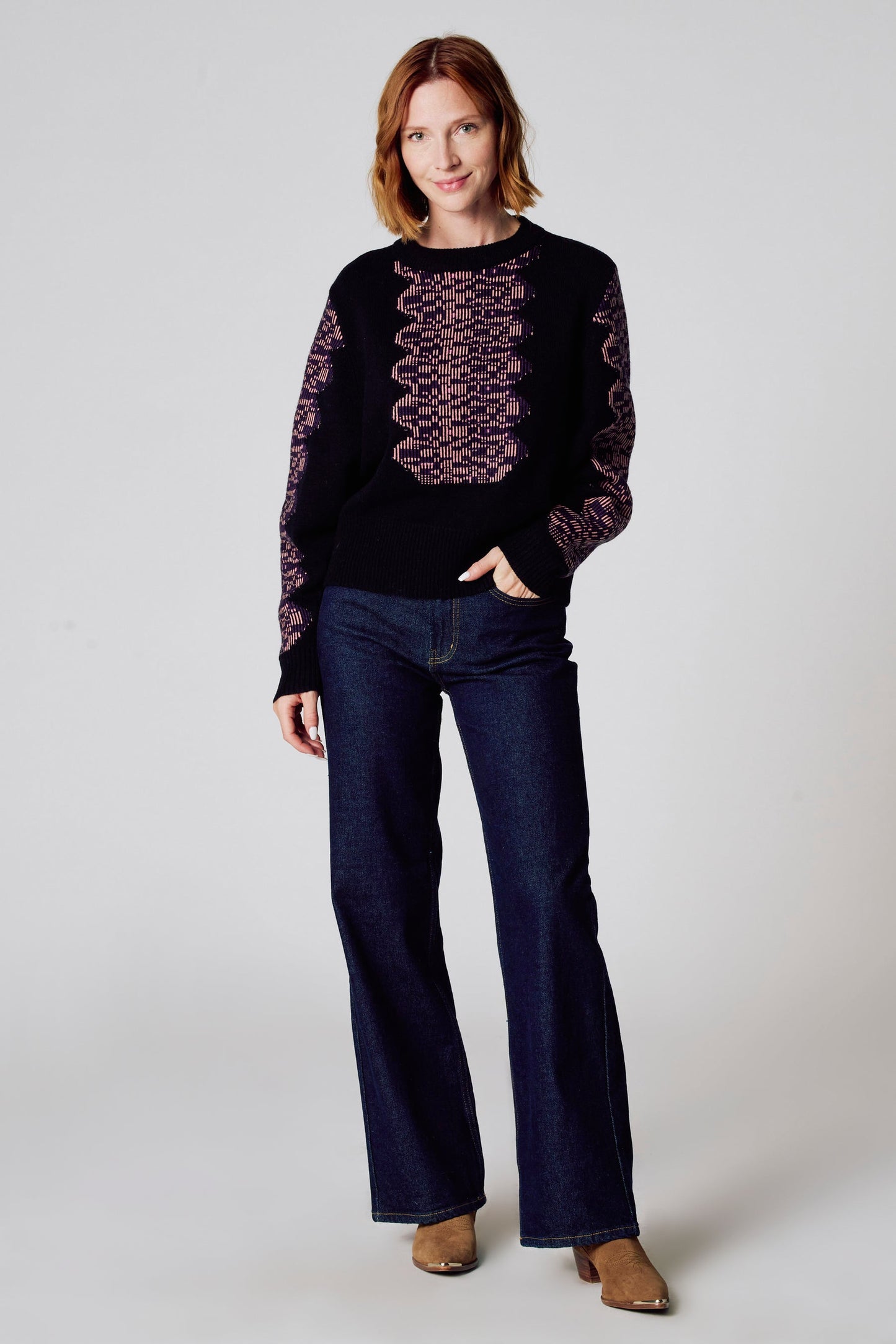 T-shirt met ronde hals - zwart