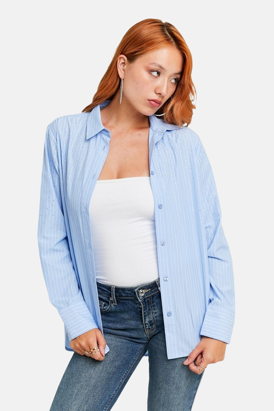 Hemd (lange mouwen) blauw - TALLY WEIJL